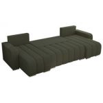 Narożnik KIRASSO U - uniwersalny - zielony, boucle