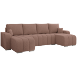 Narożnik KIRASSO U - uniwersalny - różowy, boucle