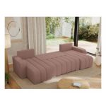 Narożnik KIRASSO U - uniwersalny - różowy, boucle