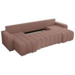 Narożnik KIRASSO U - uniwersalny - różowy, boucle