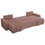 Narożnik KIRASSO U - uniwersalny - różowy, boucle