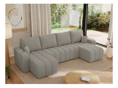 Narożnik KIRASSO U - uniwersalny - jasnoszary, boucle