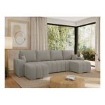 Narożnik KIRASSO U - uniwersalny - jasnoszary, boucle