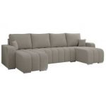 Narożnik KIRASSO U - uniwersalny - jasnoszary, boucle