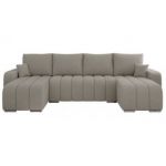 Narożnik KIRASSO U - uniwersalny - jasnoszary, boucle