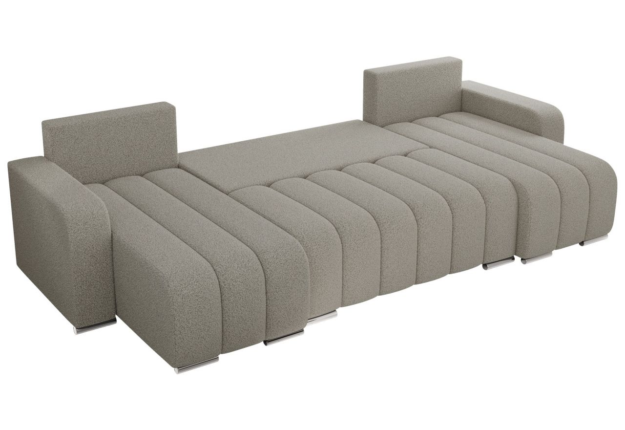 Narożnik KIRASSO U - uniwersalny - jasnoszary, boucle