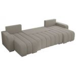 Narożnik KIRASSO U - uniwersalny - jasnoszary, boucle