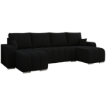 Narożnik KIRASSO U - uniwersalny - czarny, boucle