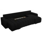 Narożnik KIRASSO U - uniwersalny - czarny, boucle