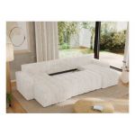 Narożnik KIRASSO U - uniwersalny - beżowy, sztruks