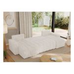 Narożnik KIRASSO U - uniwersalny - beżowy, sztruks