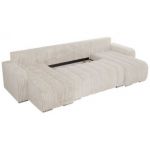 Narożnik KIRASSO U - uniwersalny - beżowy, sztruks