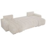 Narożnik KIRASSO U - uniwersalny - beżowy, sztruks