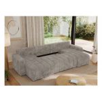 Narożnik KIRASSO U - uniwersalny - jasnobrązowy, sztruks