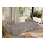 Narożnik KIRASSO U - uniwersalny - jasnobrązowy, sztruks