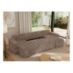 Narożnik KIRASSO U - uniwersalny - brązowy, sztruks