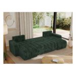 Narożnik KIRASSO U - uniwersalny - zielony, sztruks