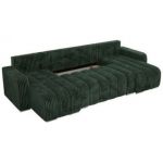 Narożnik KIRASSO U - uniwersalny - zielony, sztruks