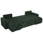 Narożnik KIRASSO U - uniwersalny - zielony, sztruks