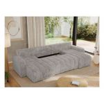 Narożnik KIRASSO U - uniwersalny - jasnoszary, sztruks