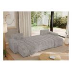 Narożnik KIRASSO U - uniwersalny - jasnoszary, sztruks