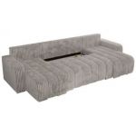 Narożnik KIRASSO U - uniwersalny - jasnoszary, sztruks