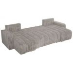 Narożnik KIRASSO U - uniwersalny - jasnoszary, sztruks