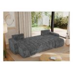 Narożnik KIRASSO U - uniwersalny - szary, sztruks