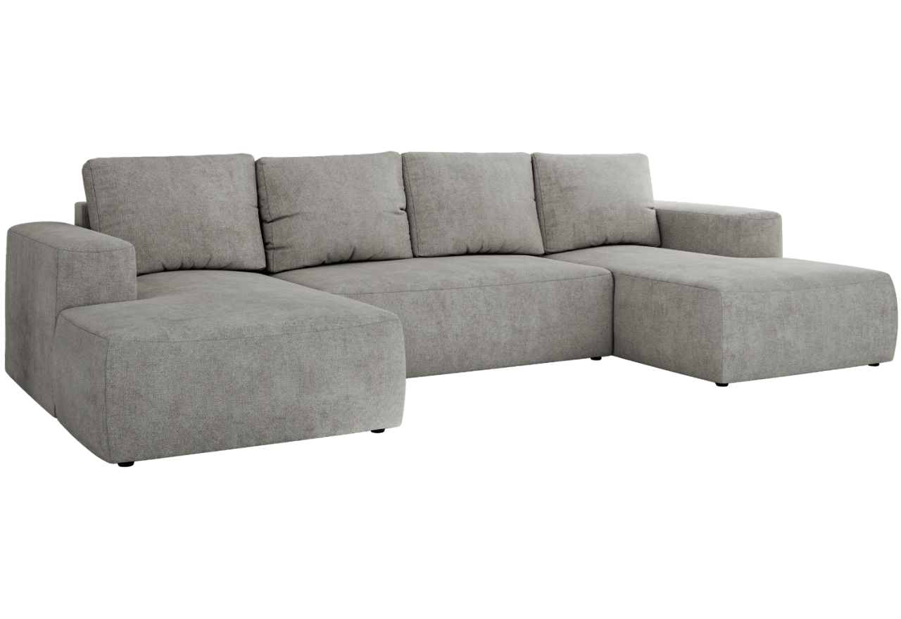 Narożnik TRENTINO U - uniwersalny - jasnoszary, struktura