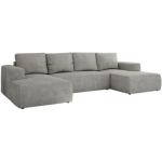 Narożnik TRENTINO U - uniwersalny - jasnoszary, struktura