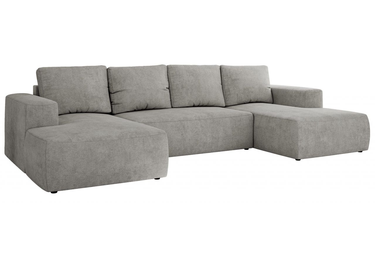 Narożnik TRENTINO U - uniwersalny - jasnoszary, struktura