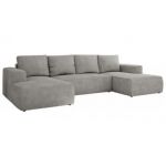 Narożnik TRENTINO U - uniwersalny - jasnoszary, struktura