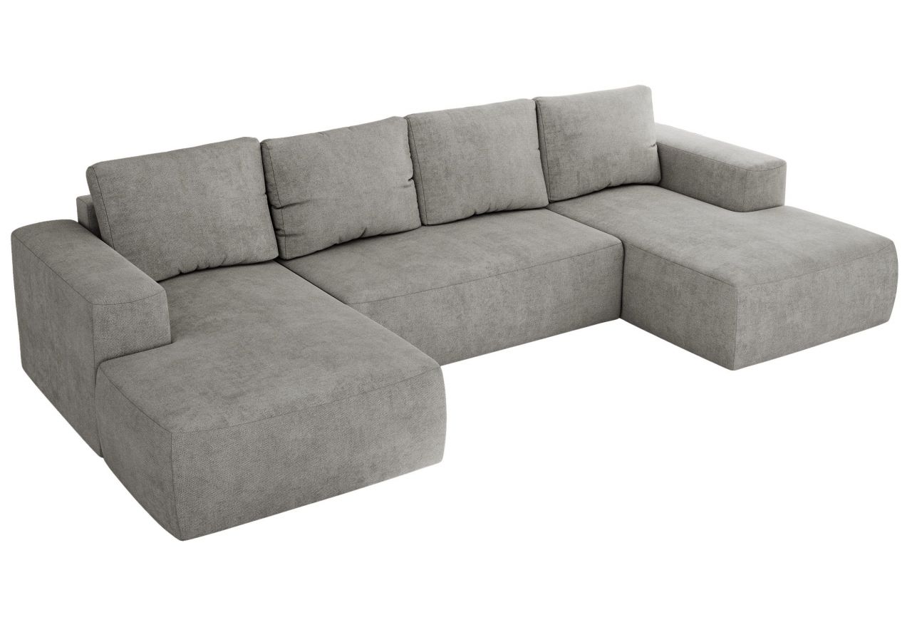 Narożnik TRENTINO U - uniwersalny - jasnoszary, struktura