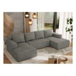 Narożnik TRENTINO U - uniwersalny - szary, struktura