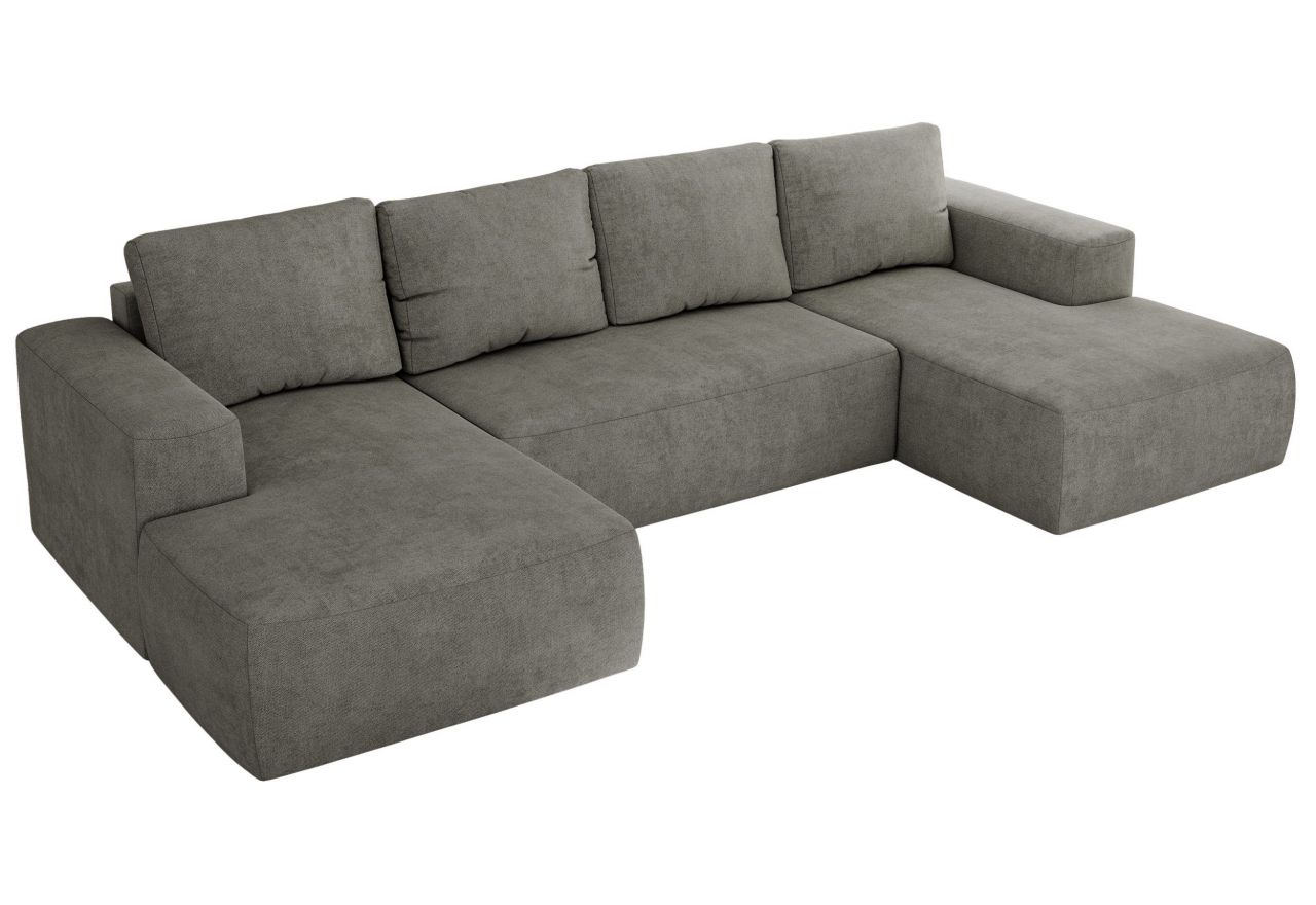 Narożnik TRENTINO U - uniwersalny - szary, struktura