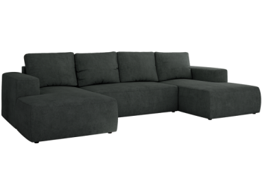 Narożnik TRENTINO U - uniwersalny - ciemnoszary, struktura