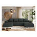 Narożnik TRENTINO U - uniwersalny - ciemnoszary, struktura