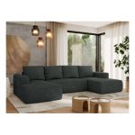 Narożnik TRENTINO U - uniwersalny - ciemnoszary, struktura