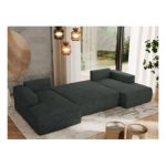 Narożnik TRENTINO U - uniwersalny - ciemnoszary, struktura