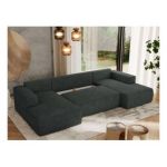 Narożnik TRENTINO U - uniwersalny - ciemnoszary, struktura