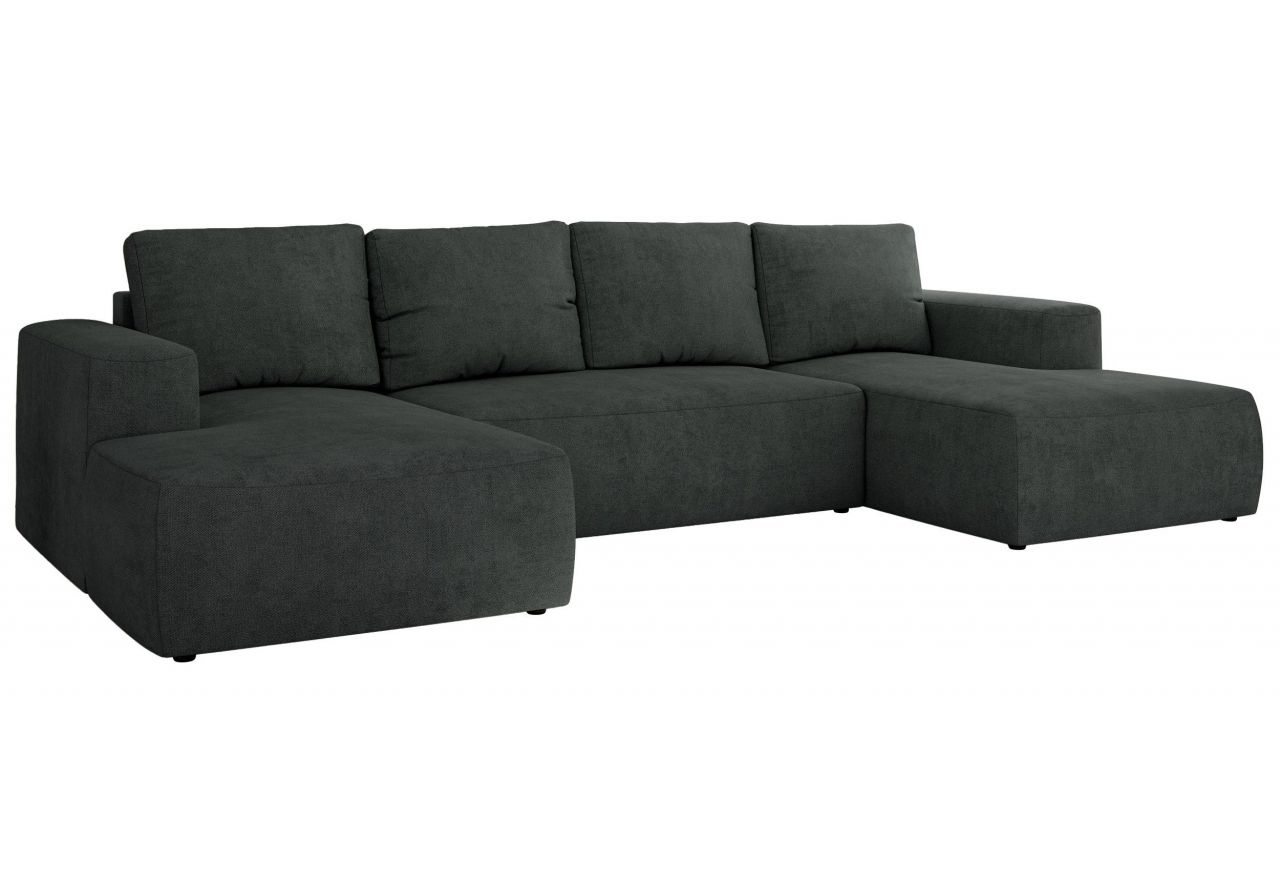 Narożnik TRENTINO U - uniwersalny - ciemnoszary, struktura