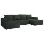 Narożnik TRENTINO U - uniwersalny - ciemnoszary, struktura