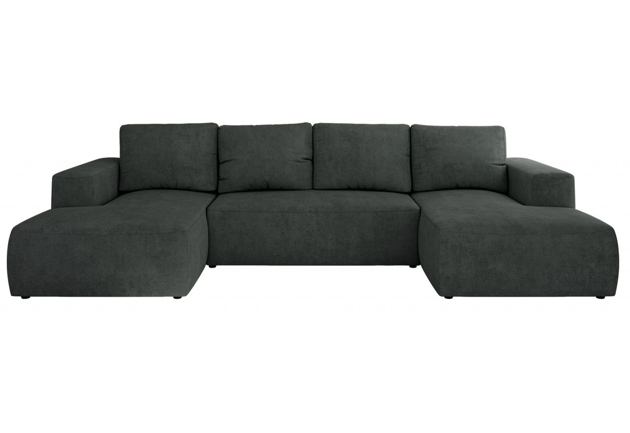 Narożnik TRENTINO U - uniwersalny - ciemnoszary, struktura