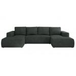 Narożnik TRENTINO U - uniwersalny - ciemnoszary, struktura