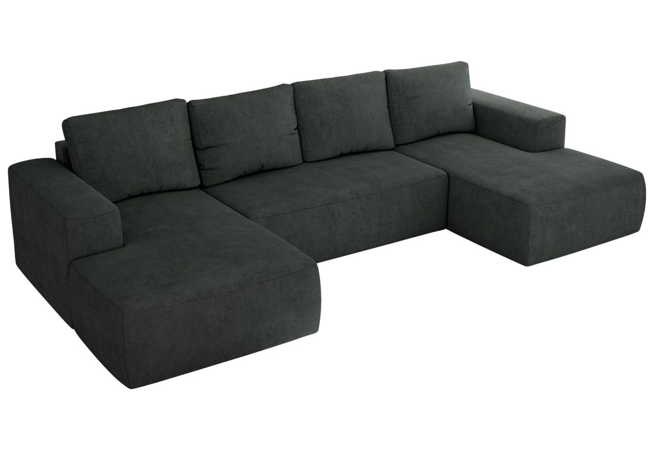 Narożnik TRENTINO U - uniwersalny - ciemnoszary, struktura