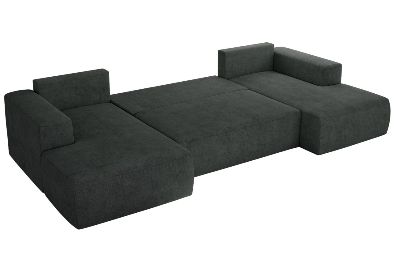 Narożnik TRENTINO U - uniwersalny - ciemnoszary, struktura