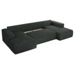 Narożnik TRENTINO U - uniwersalny - ciemnoszary, struktura