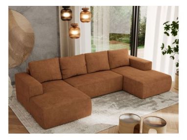 Narożnik TRENTINO U - uniwersalny - pomarańczowy, struktura