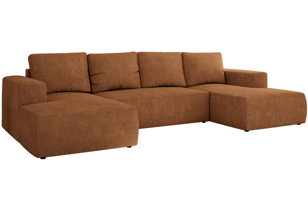 Narożnik TRENTINO U - uniwersalny - pomarańczowy, struktura