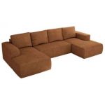 Narożnik TRENTINO U - uniwersalny - pomarańczowy, struktura